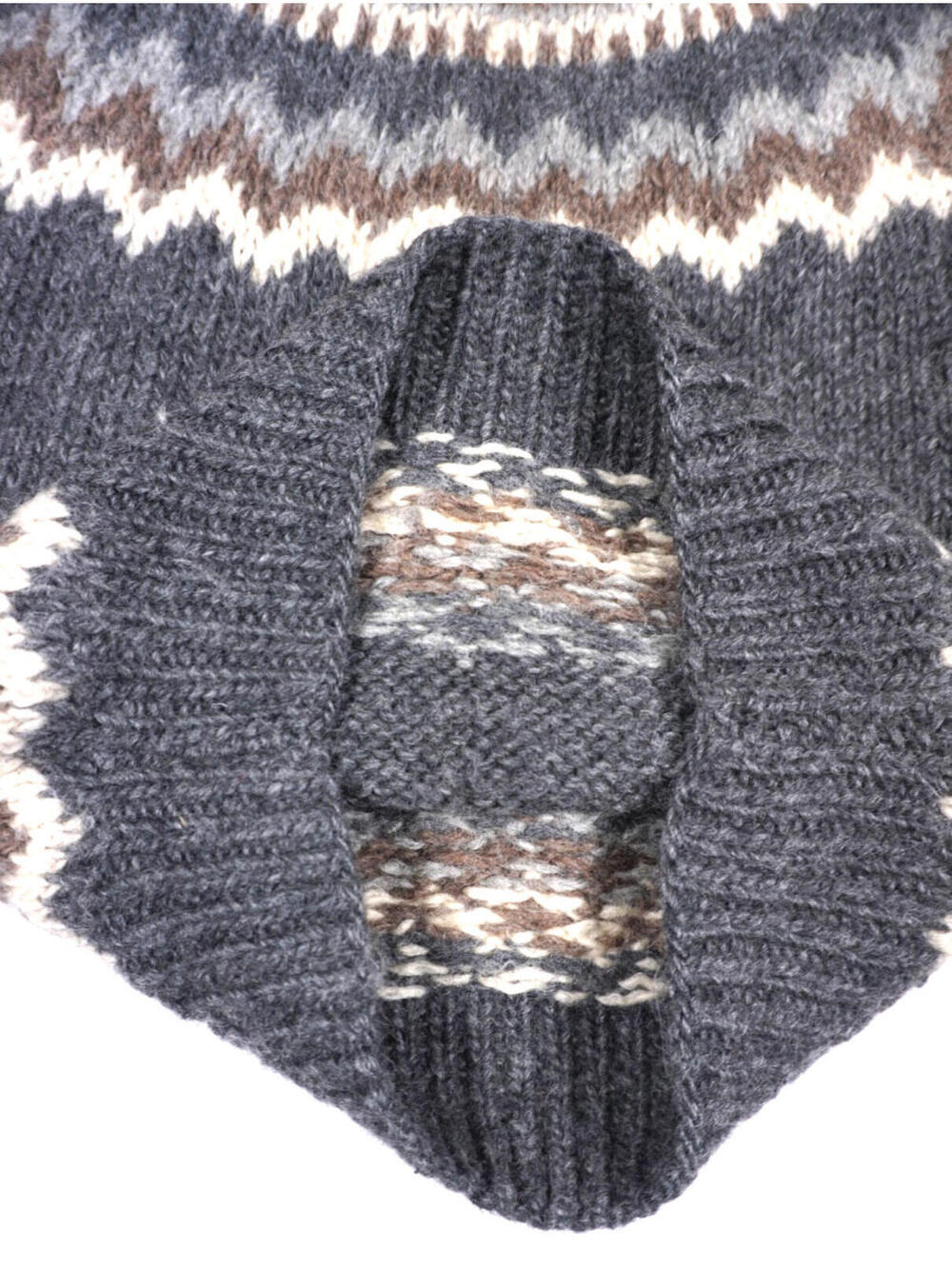 Vintage Hand Knit Icelandic Fair Isle Wool Sweater Womens Large Nordic Chunky - Picture 4 of 5